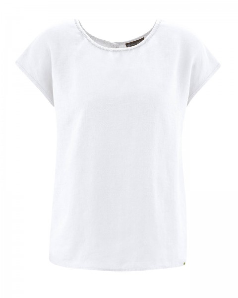 HempAge Klassische Damen Kurzam Bluse aus Hanf mit überschnittenen Schultern HempAge Klassische Damen Kurzam Bluse aus Hanf mit überschnittenen Schultern