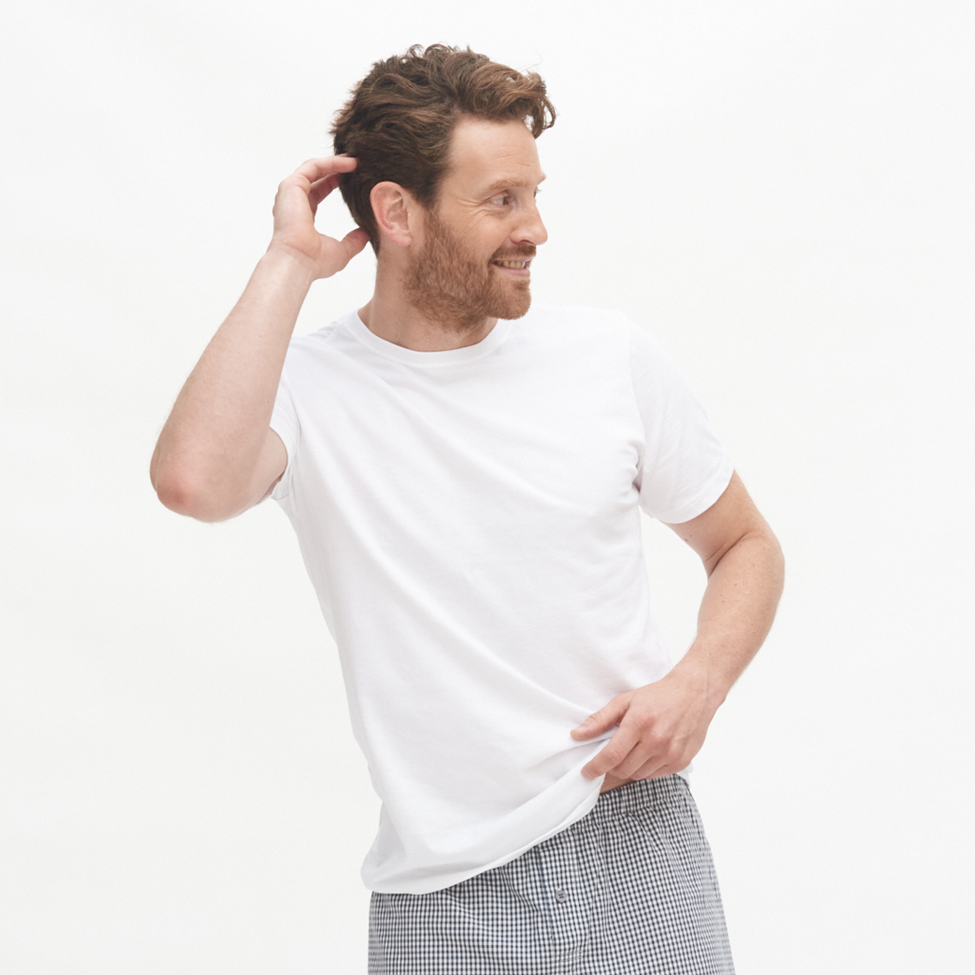 Fair Trade Herren T-Shirt weiß mit Rundhals Fair Trade Herren T-Shirt weiß mit Rundhals