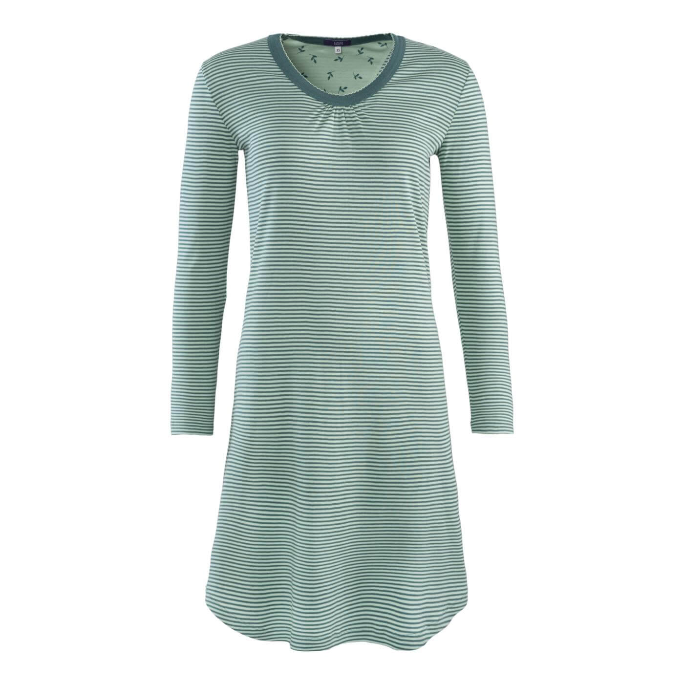 Nachthemd Langarm aus feiner Bio Baumwolle Nachthemd Langarm aus feiner Bio Baumwolle