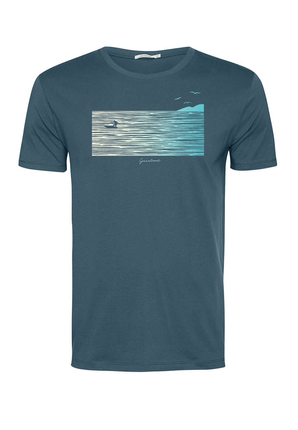 Nature Waves Solo  Blue Stone – Greenbomb T-Shirt Herren