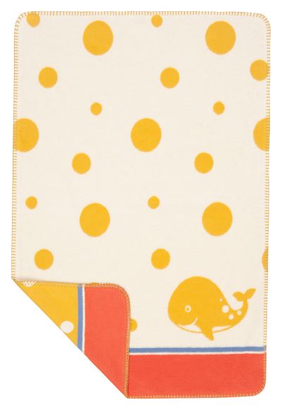 Nachhaltige Baby Decke Bio-Baumwolle mit Wal Nachhaltige Baby Decke Bio-Baumwolle mit Wal