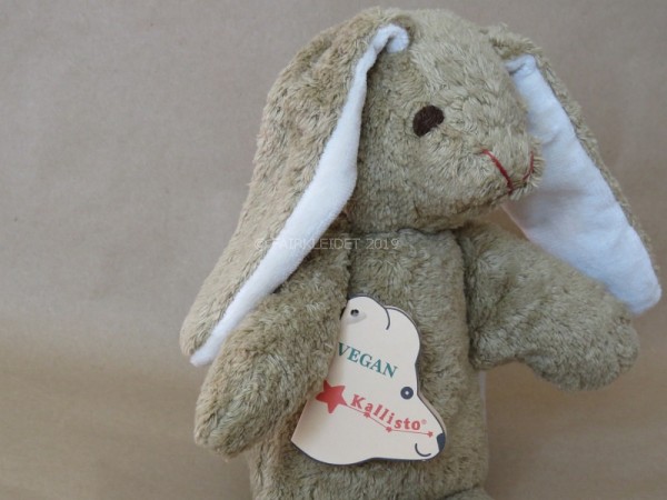 Kuscheltier Hase braun - gestickte Augen Kuscheltier Hase braun - gestickte Augen