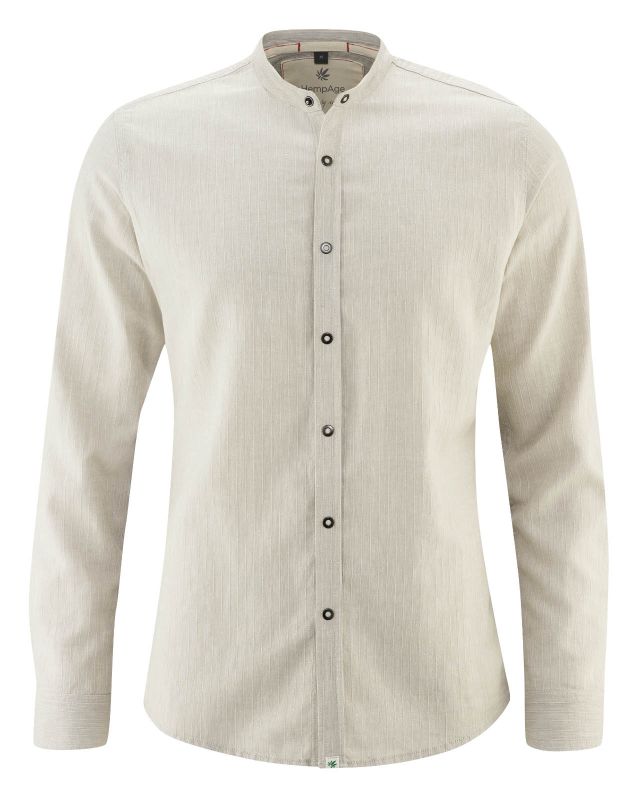 Veganes Herren Hemd mit Stehkragen Veganes Herren Hemd mit Stehkragen