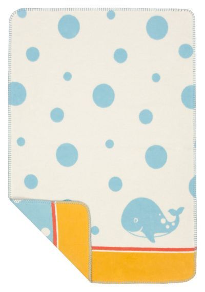 Nachhaltige Baby Decke Bio-Baumwolle mit Wal Nachhaltige Baby Decke Bio-Baumwolle mit Wal