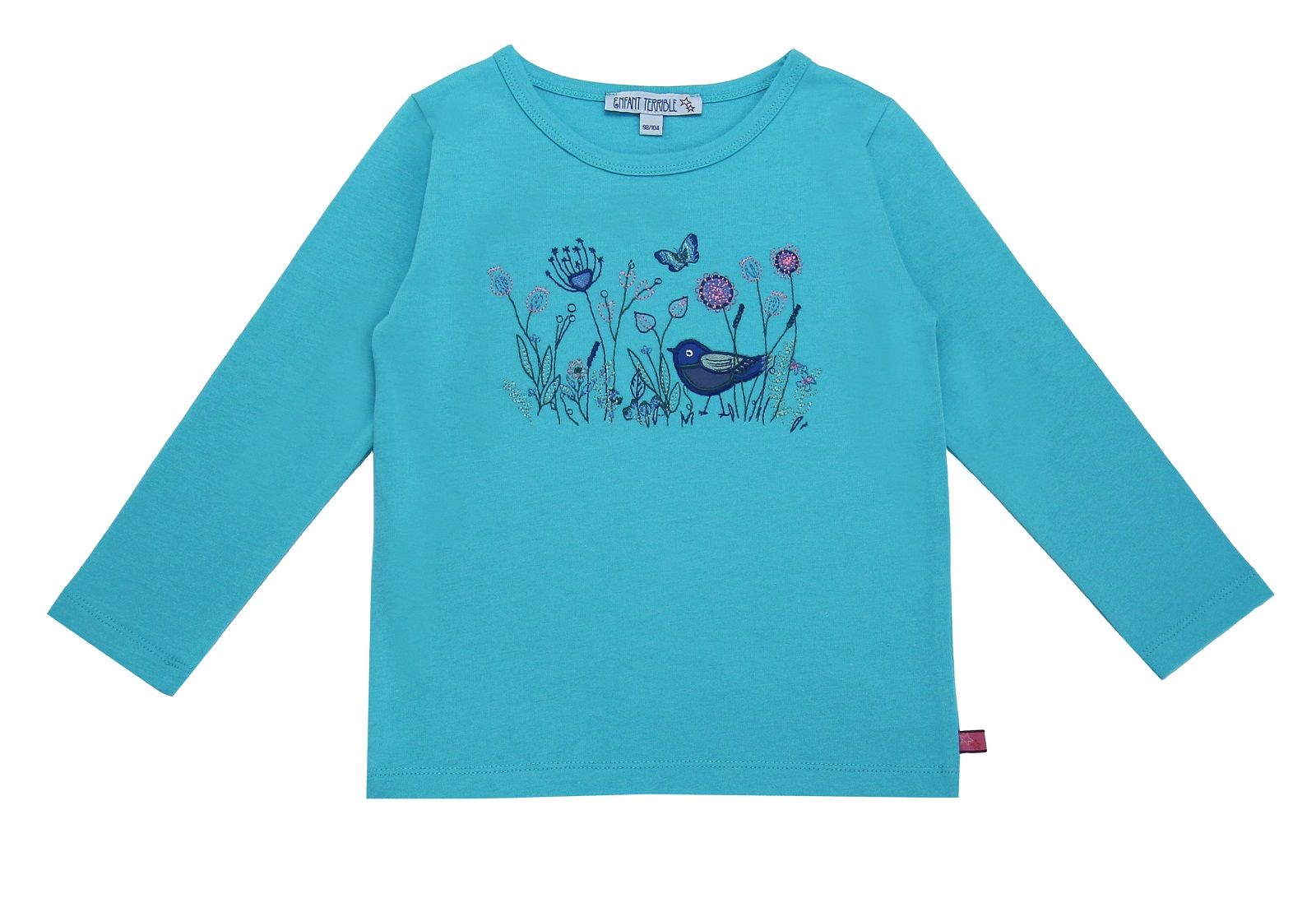 Bio Langarmshirt Mädchen Türkis Bio Langarmshirt Mädchen Türkis