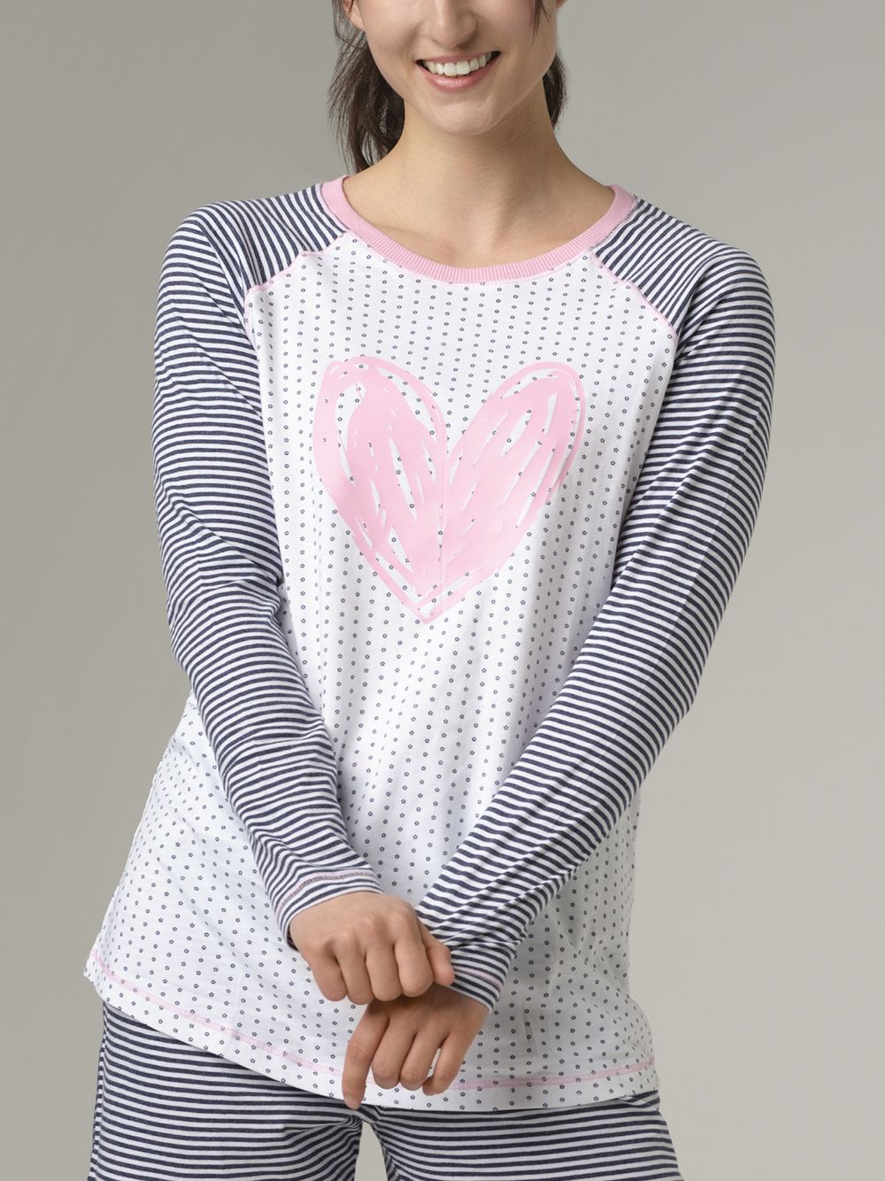 Fairtrade Schlafshirt Langarm Damen
