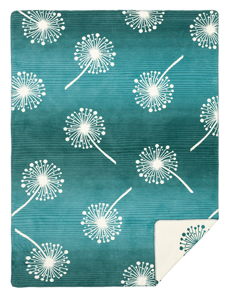 Kuscheldecke Nachhaltig grün Pusteblume 150x200cm Kuscheldecke Nachhaltig grün Pusteblume 150x200cm