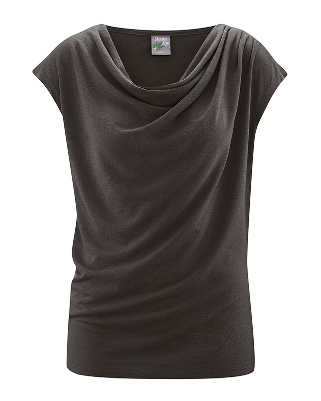 Nachhaltiges Damen T-Shirt mit Wasserfallkragen