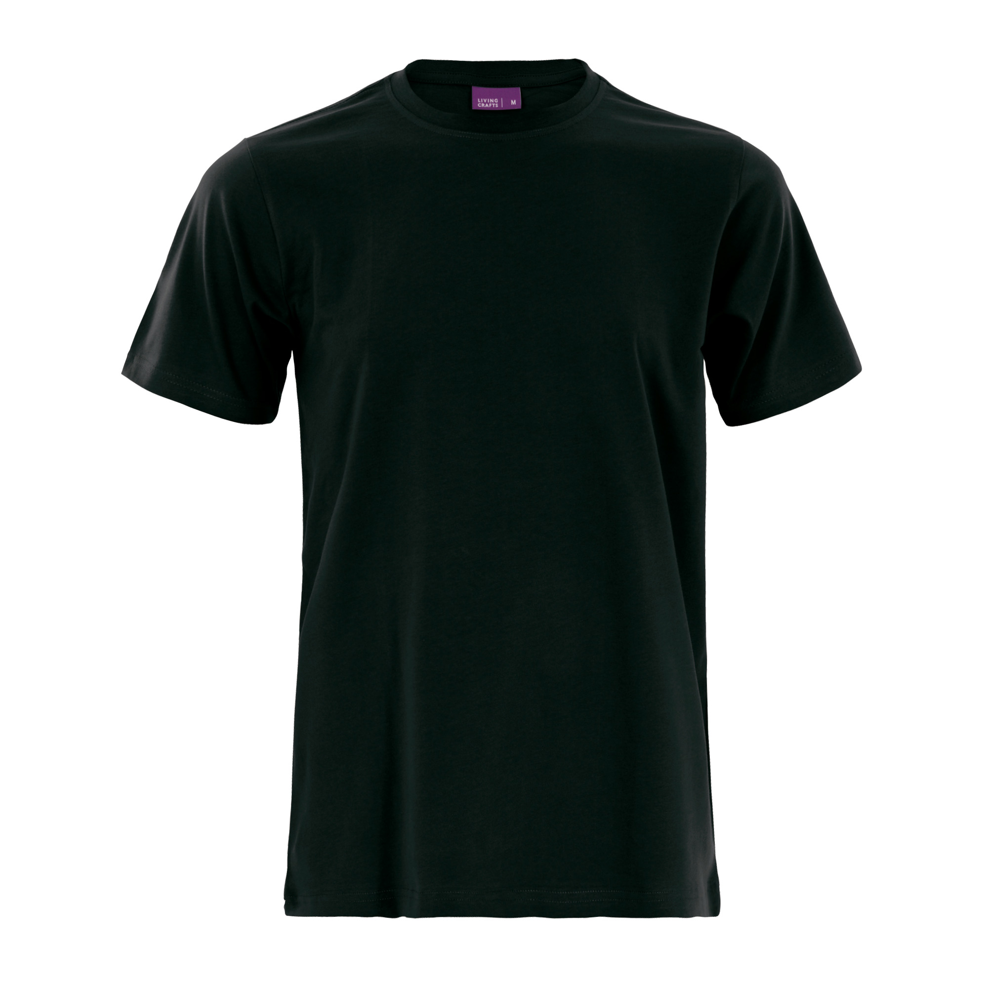 Bio T-Shirt mit Rundhalsausschnitt in schwarz Bio T-Shirt mit Rundhalsausschnitt in schwarz