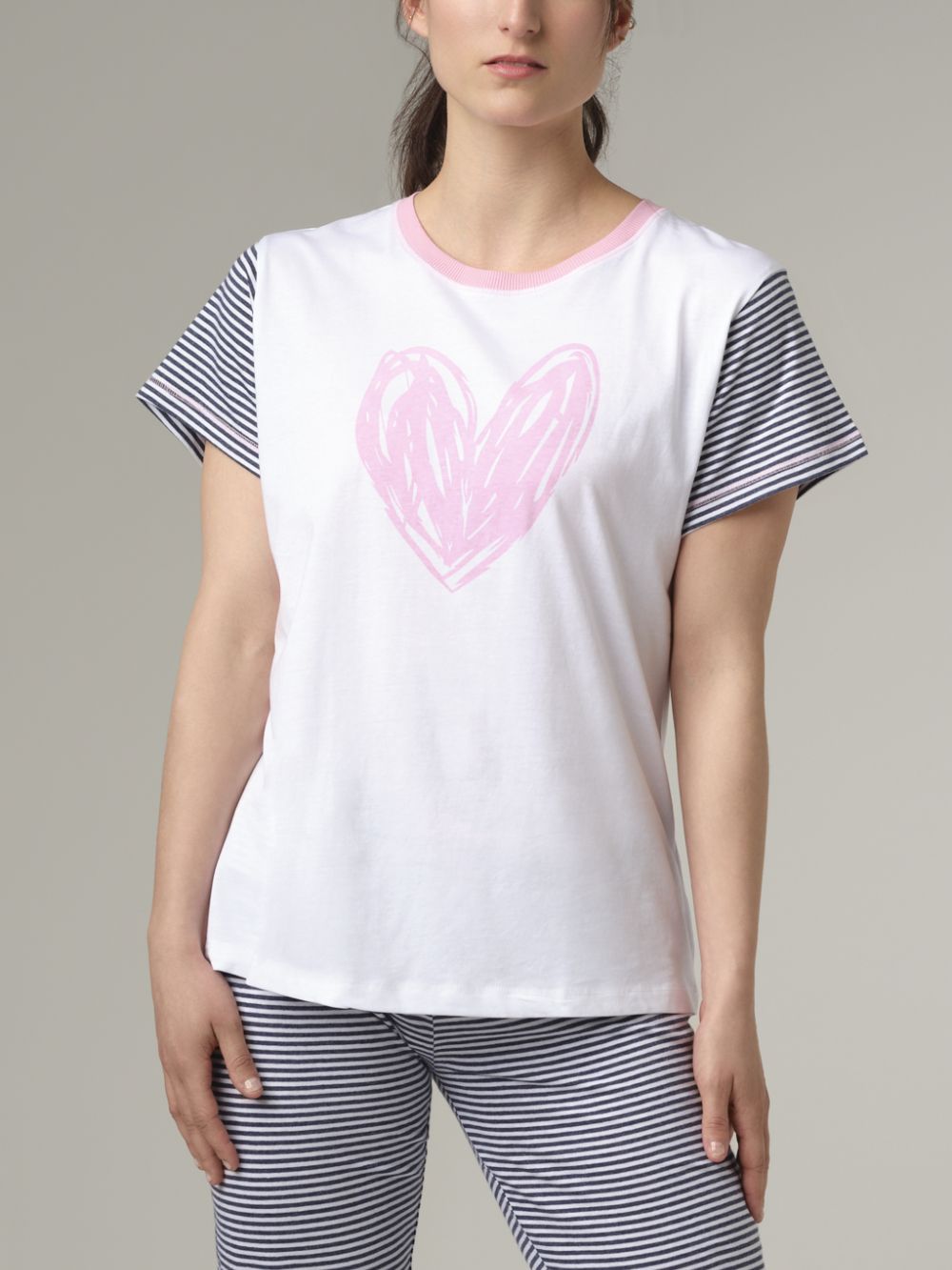 Fairtrade Schlafshirt Kurzarm Damen