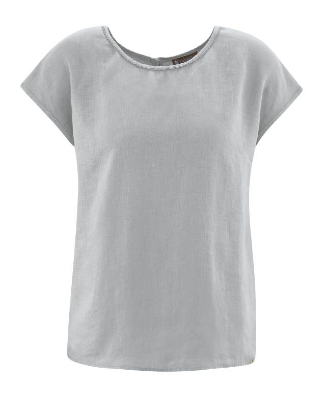 HempAge Klassische Damen Kurzam Bluse aus Hanf mit überschnittenen Schultern HempAge Klassische Damen Kurzam Bluse aus Hanf mit überschnittenen Schultern