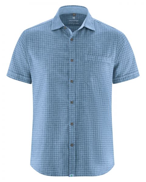 Nachhaltiges Kurzarm Hemd blue