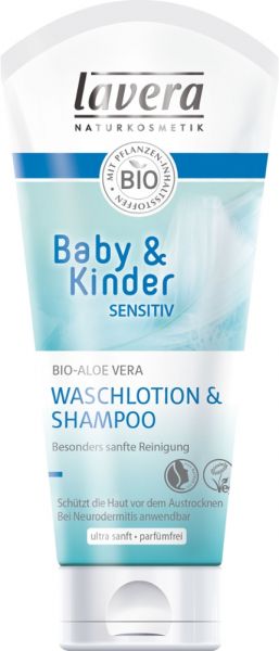 Lavera Waschlotion und Shampoo Baby &amp; Kinder Sensitiv